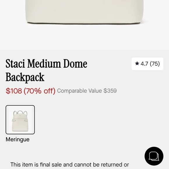 Kate Spade Cream Backpack & Wallet - Picture 7 of 7